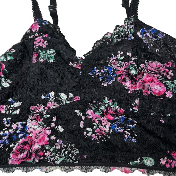Torrid Bralette Womens L Black Floral Lace - Picture 2 of 6